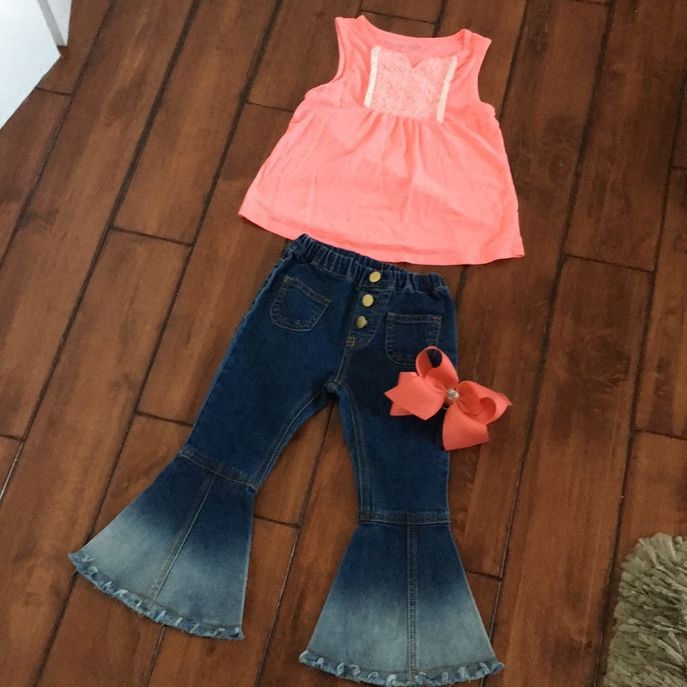 Bell bottom BOHO toddler jeans! 3T ***brand new***